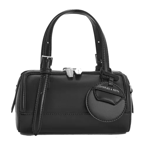 Charles & Keith CNK Enola Bowling Bag Noir CK2-30671730 Black Women's Handbag