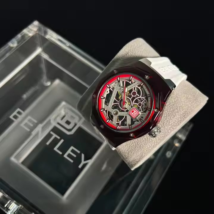 Unisex Watch Luminous Hands Crystal Case Automatic Mechanical Watch