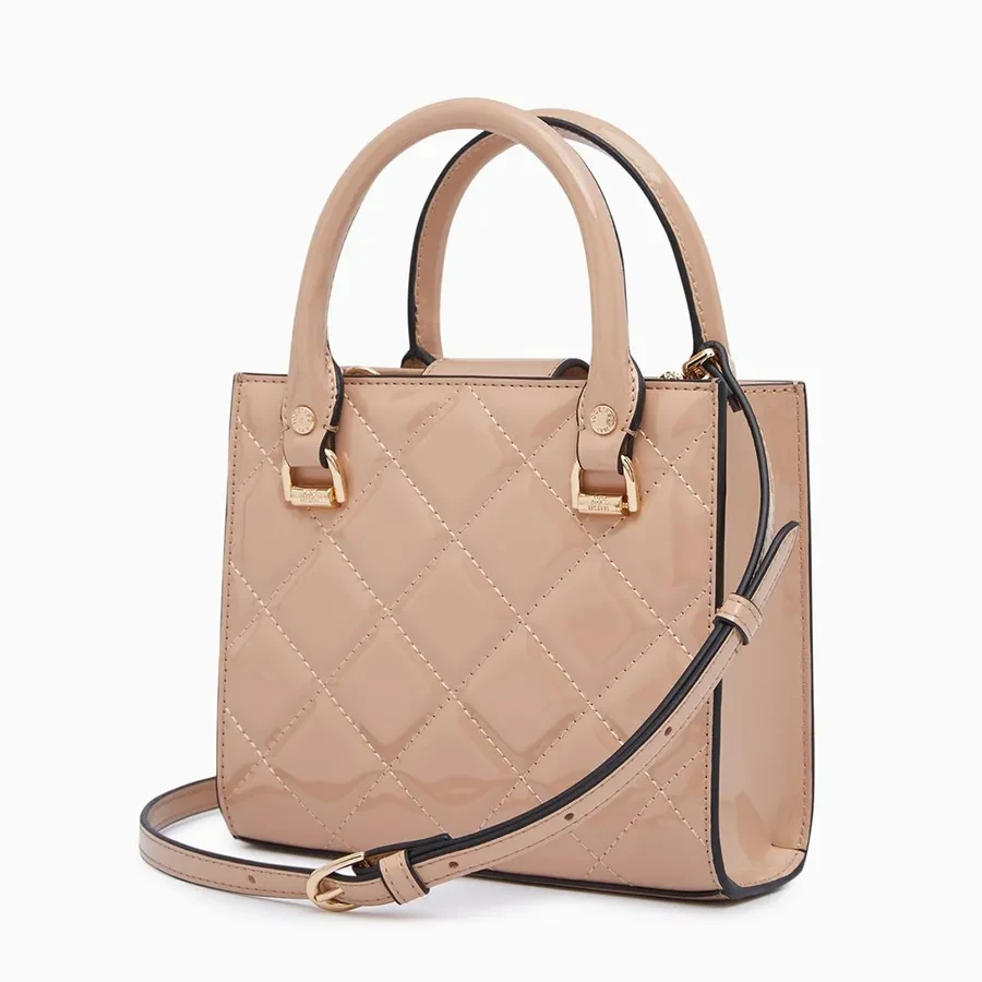 Women's Crossbody Bags Lyn Glossy Mini Handbags LL23WBF027 Nude