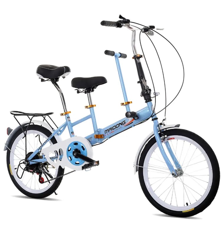Two Seat Folding Bike Mother Baby Folding Bike Mother and Child Baby Folding Bike