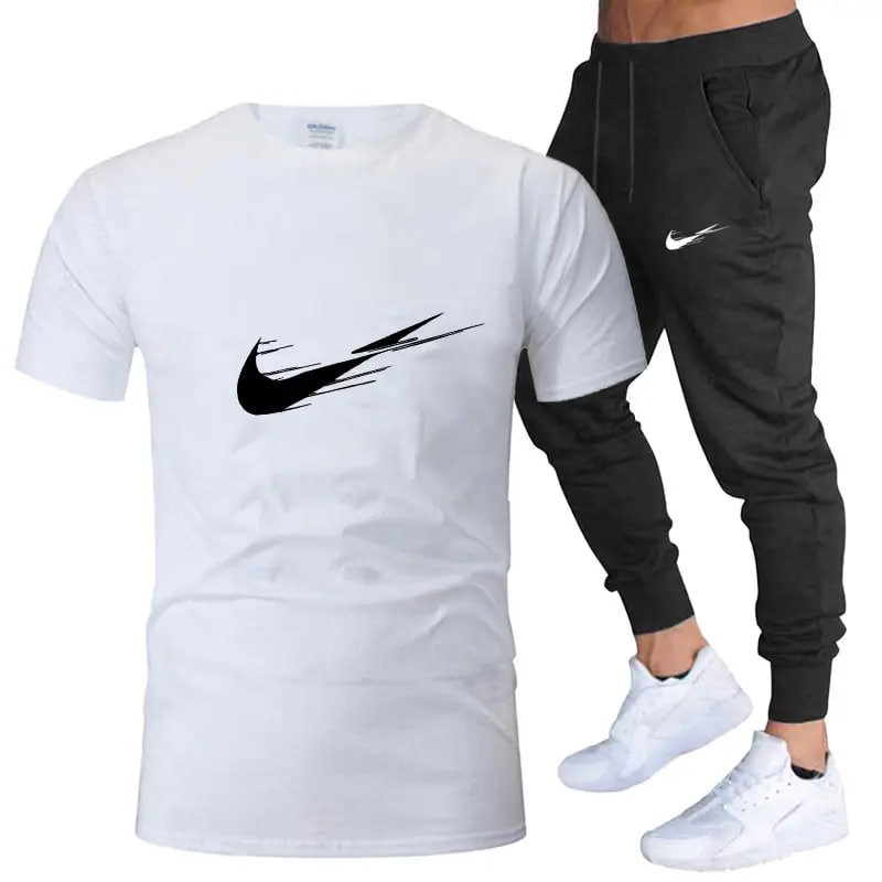 Wholesale 2024 New Men's Sets Summer T-shirt Pants Set Casual Men's Clothing Fashion Suit Men's Tracksuits