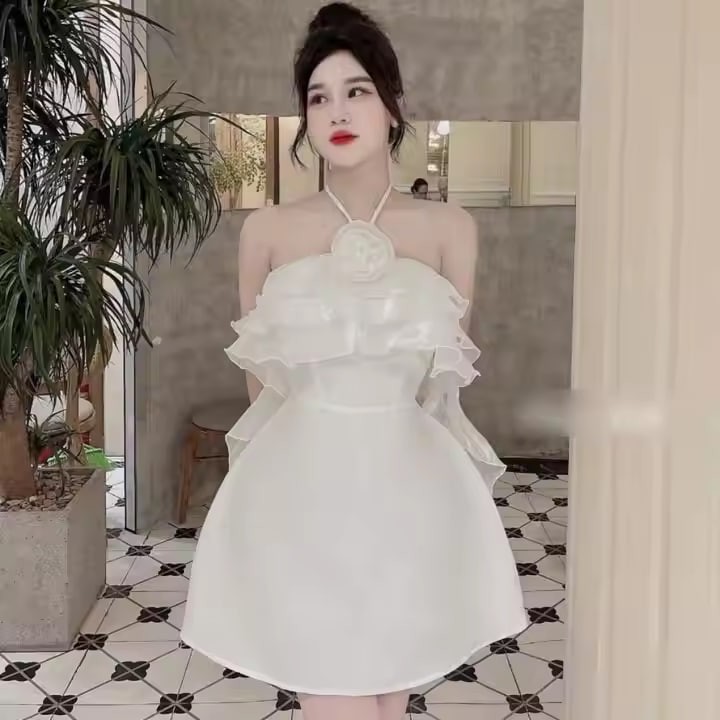 Mini Nice Dress Women Maxi Lady Flower Long Dress Fashion 2023 Casual Reasonable Price Chiffon Casual Washable Customize