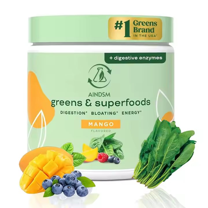 Fulfilled Perfectly Green Superfoods Promote Digestion Powder Vegetarian Boost Energy Vitamin FIber Green Powder