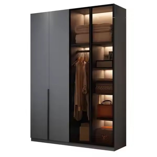 Best Selling - Modern Design Wooden Wardrobe Customize Size Economical Dressing Wardrobe Closet Bedroom Furniture