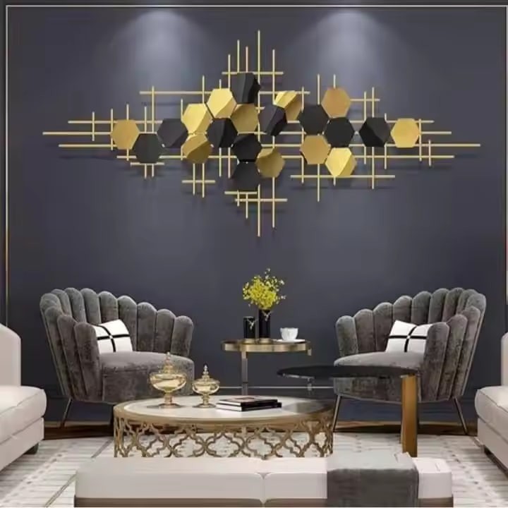 Hot Selling Golden Metal Wall Clock Luxury Design with Gingko Leaf Decor Quartz Needle Display Living Room Bedroom Office Hall