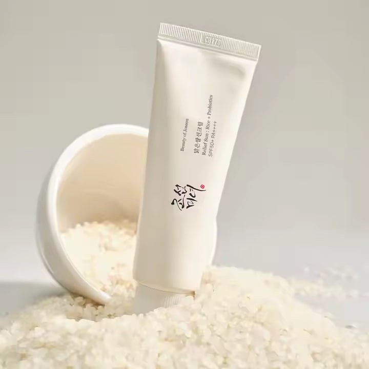 Beauty of JOSEON Vegan Fragrance Free Cream Relief Sun Rice + Probiotics - Made in Korea Korean SPF 50 Whitening Sunscreen