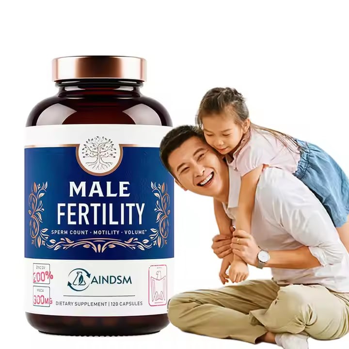 Multifunctional Multivitamin Men Fertility Capsule Hormone Balance Vegan Maca Root Boost Energy&Motility Male Fertility Capsules
