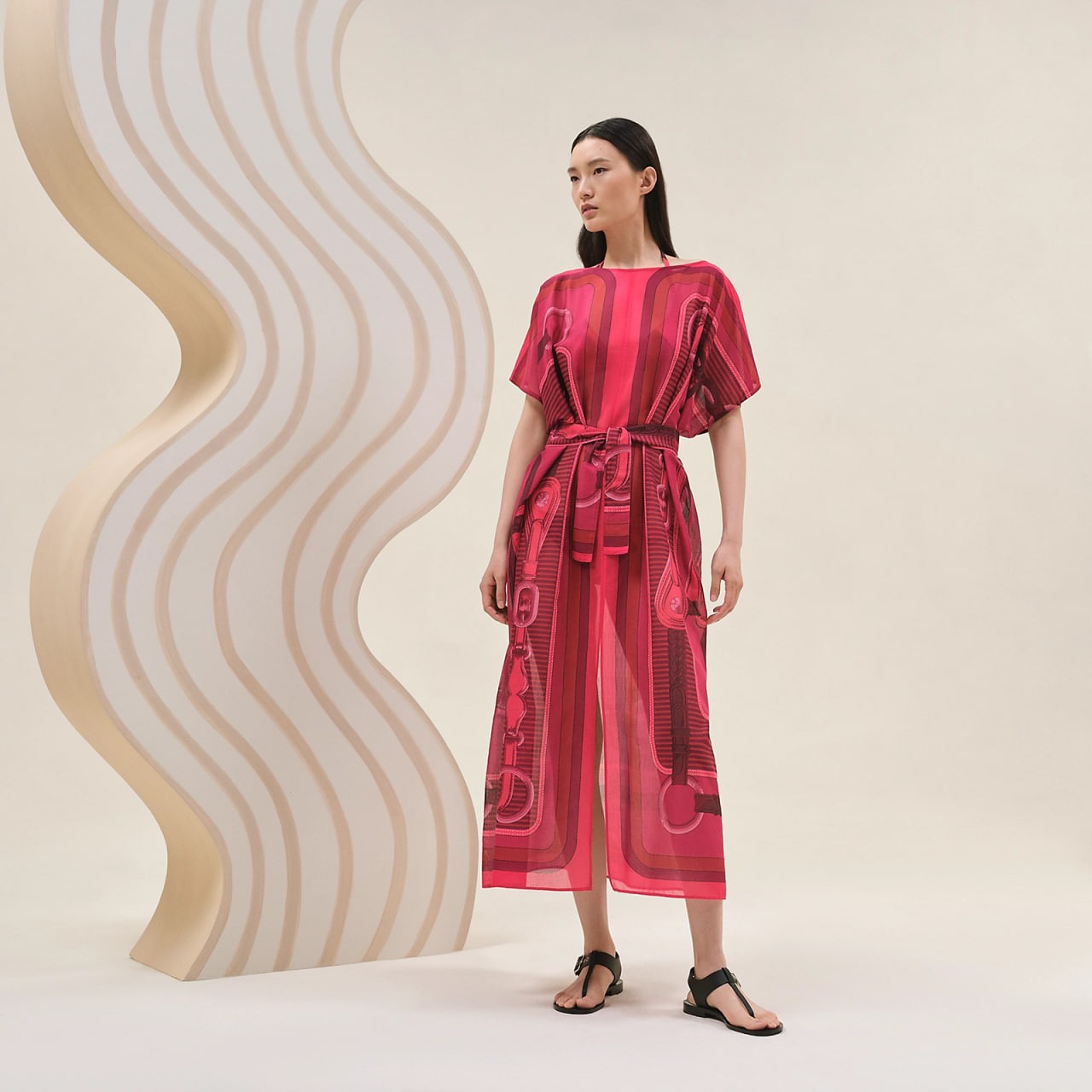 "Coaching Remix Maxi" beach caftan