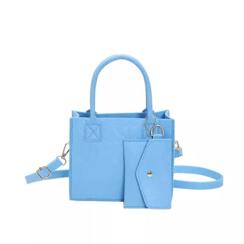 2024 Autumn Trendy Modern Design Simple Versatile Handbag Women's Fashion Felt Mother-Daughter Shoulder Bag for Living Room