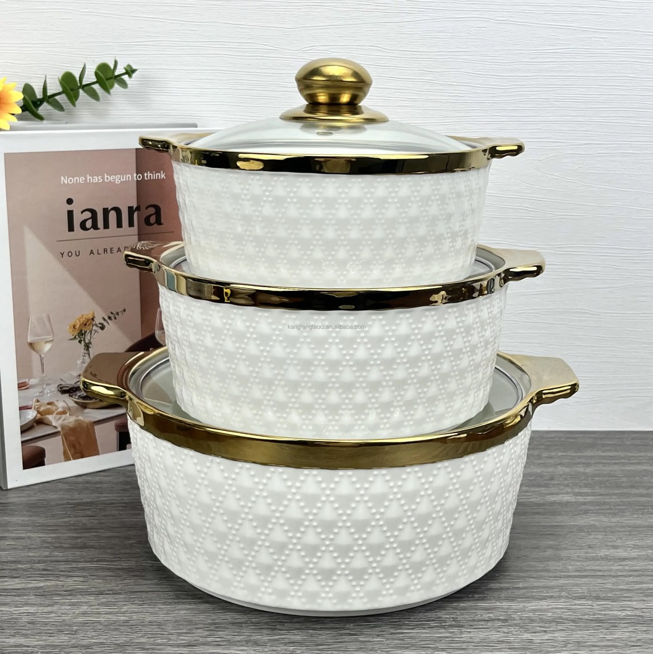 Kitchen Pots Products Items Wares Wholesale Non Stick Cookware Sets Dinnerware Sets Ceramic Soup Pot Cooking Pot Sets