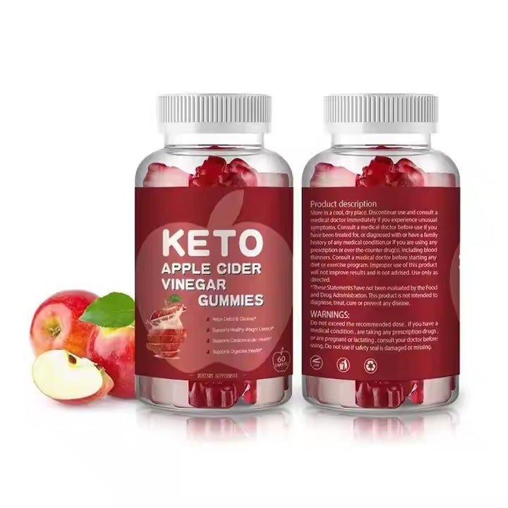 Private Label 7 in 1 Apple Cider Vinegar Gummies Best Supplement for Men and Women Apple Cider Vinegar Supplements