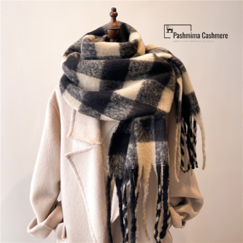 Check-in Cashmere Wool Scarf for Couples 40*230cm KH7