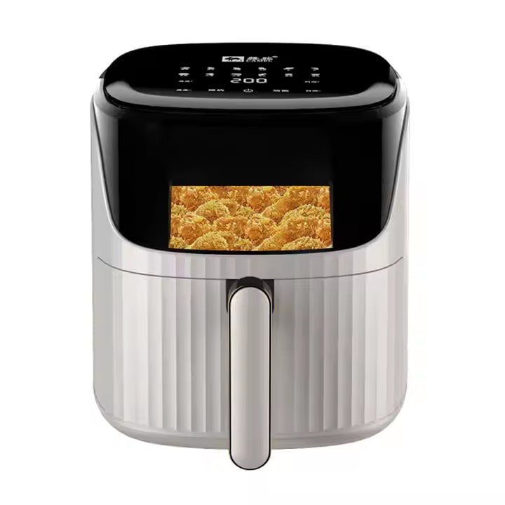 BM China Stainless Steel air Fryer 8 Litres Hot Sales Visible Casing Air Fryer Without Oil with Touchable Screen