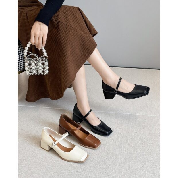 Square Toe Square Sole 5cm 23D979