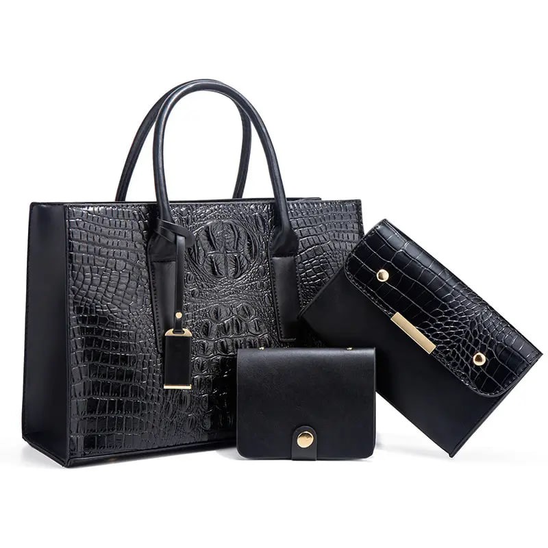 Wholesale Luxury Ladies Crossbody Bag Set 3pcs Women's Handbags Alligator Pattern Tote Bag for Women