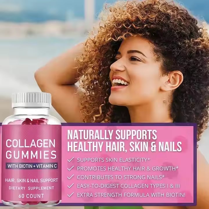 Hot Sales Healthcare Supplements Gummy Candy Whitening Skin Collagen Gummies
