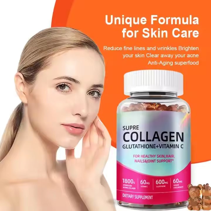 Biocaro Halal Gummy Candies Beauty Collagen Gummies for Skin Whitening