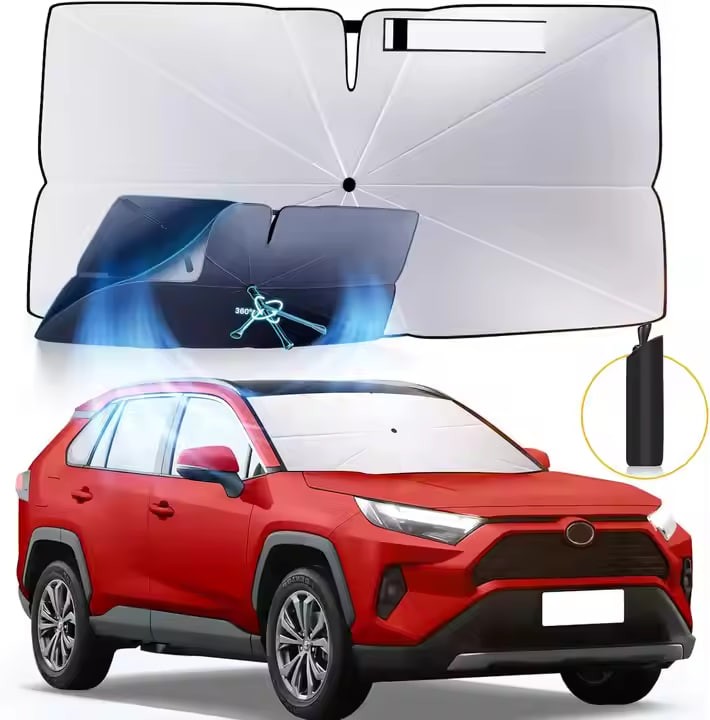 Car Auto Interior Accessories Heat Insulation Protection Car Front Window Windshield Foldable Car Sunshade Umbrella