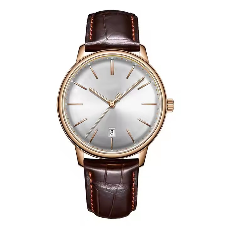 Elegant Men's Mechanical Watches French Romance With Rigorous Design Mechanical Movement Cowhide Watch Strap Sapphire Wristwatch