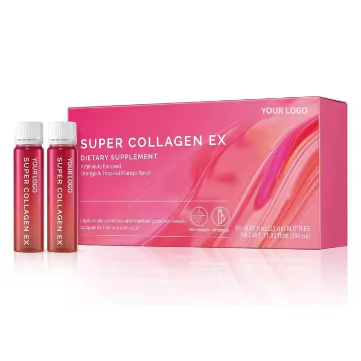 OEM/ODM Super Collagen Supplement Beauty Collagen Peptide Oral Liquid Skin Whitening Hyaluronic Acid Collagen Drink