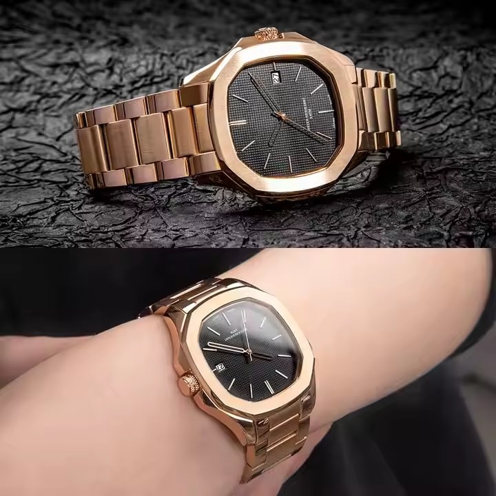 OEM Custom Logo Simple Manufacturer Bling Diamond Custom Logo Men Luxury Quartz Watch Factory with Competitive Price for Men