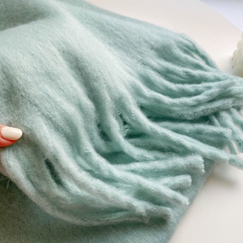 Luxury Monochrome Cashmere Fleece Scarf 35*230cm KH5