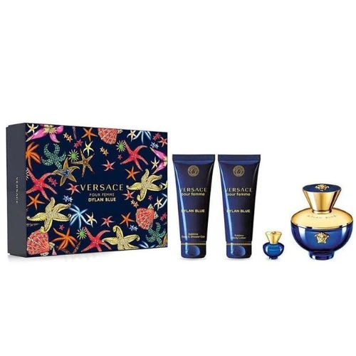 Versace Pour Femme Dylan Blue EDP 4PCS Giftset