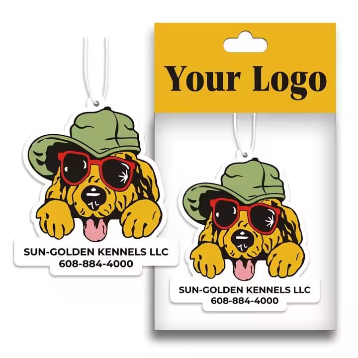Customized Promotional Shaped Paper Car air Freshener Hanging