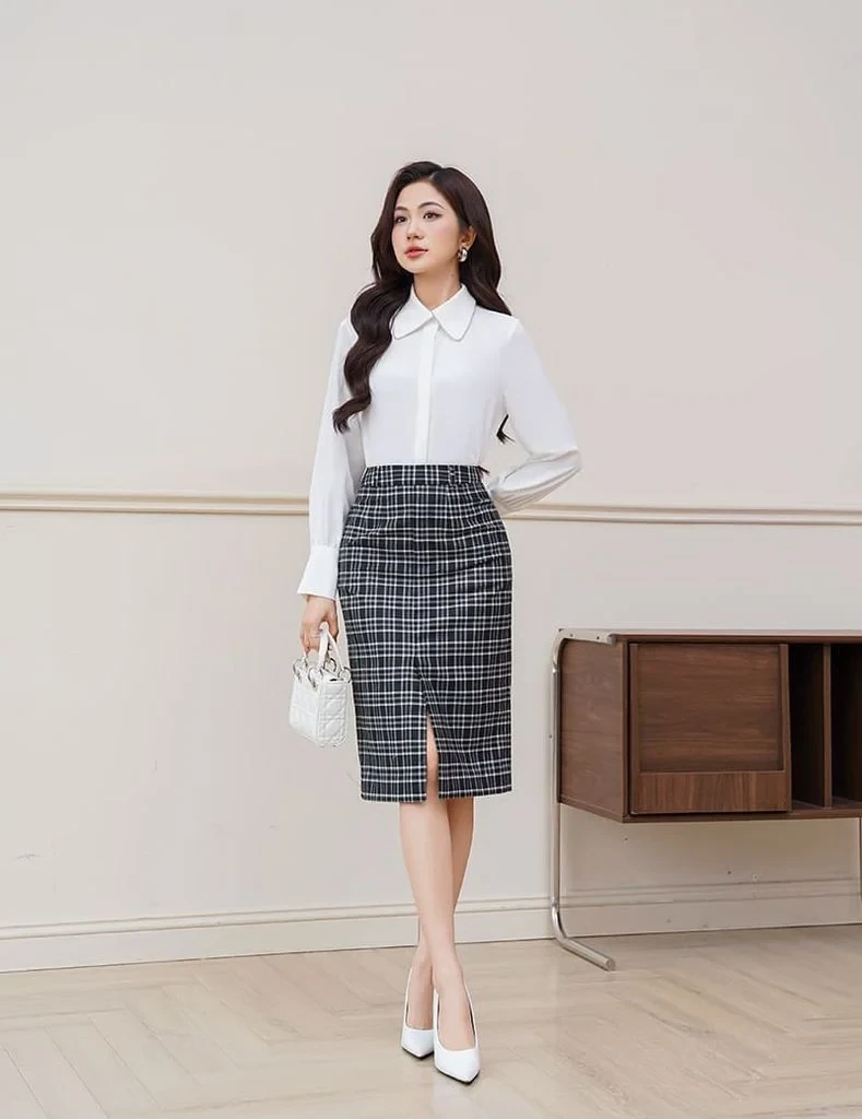 Women's office skirt WVN012K4
