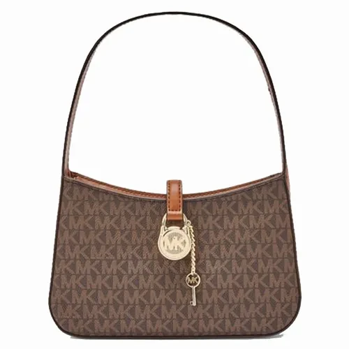 Women's Michael Kors MK Lyra Small Shoulder Bag 35T4G1YC5B Black Brown
