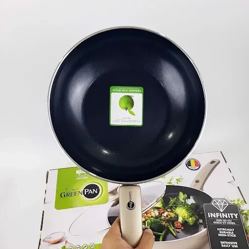 Greenpan Deep Frying Pan Orange. Bronze 28Cm