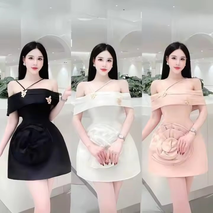 High Quality Elegant Above-Knee Women's Party Dress - Stylish & Chic for Special Occasions, Perfect for Any Celebration Vietnam
