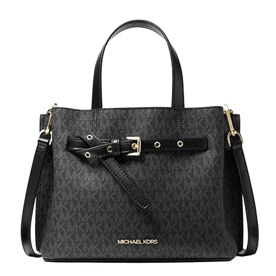 Michael Kors MK Emilia Small Logo Satchel 35H0GU5S1B Black Crossbody Bag