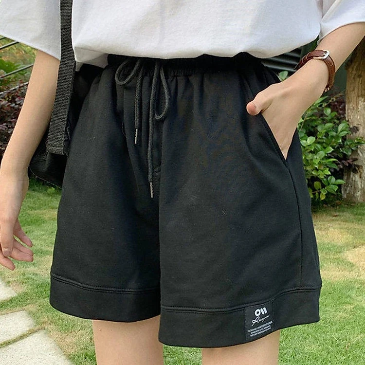 Women's shorts, women's shorts for summer wear with elastic waistband with logo 2 colors beautiful quality