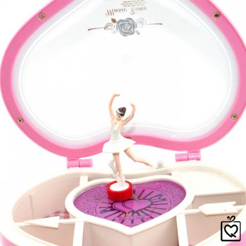 Ballet dancer heart music box