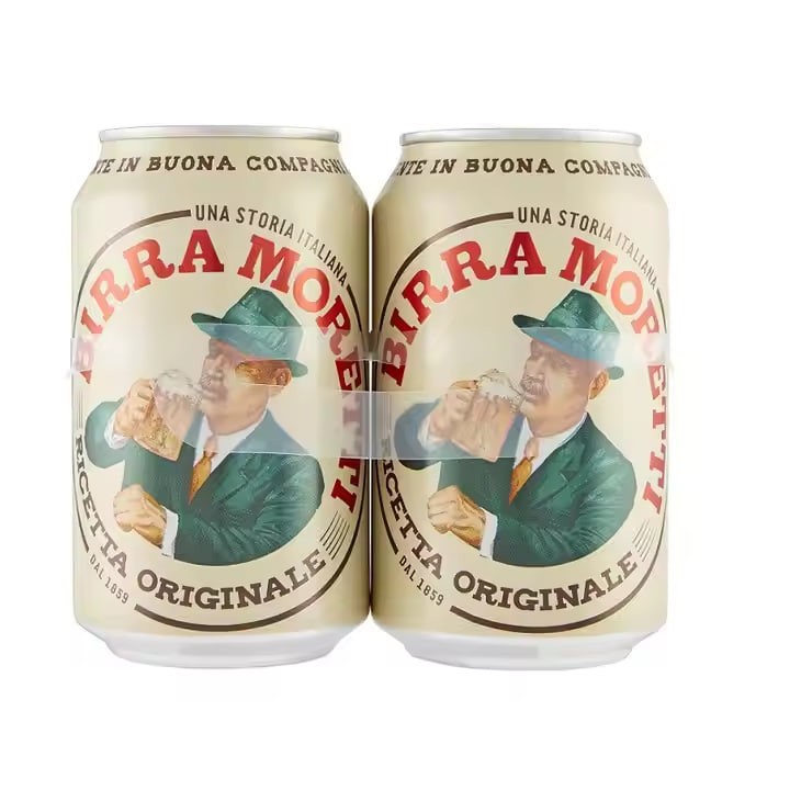 Birra Moretti 2 X 33 Cl Beer Can Italian Beer - Made in Italy