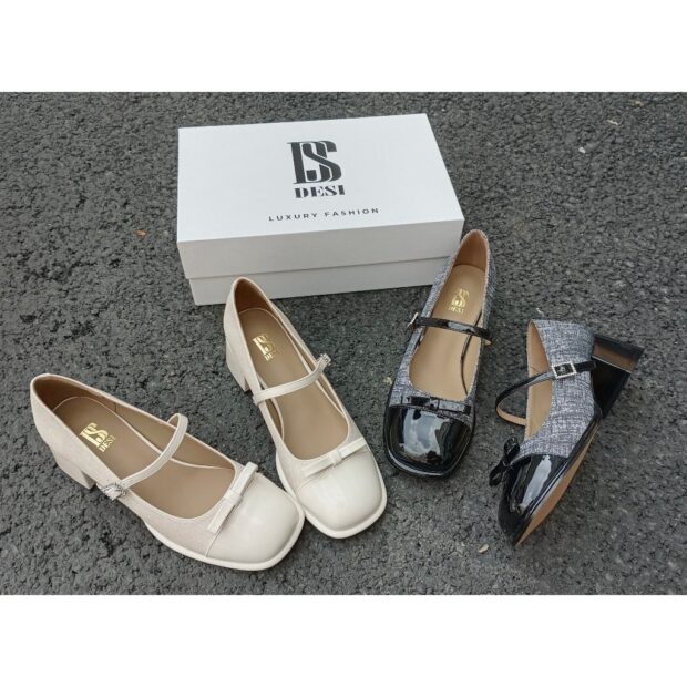 5 Inch Platform Doll Shoes with Bow Strap 2369-2