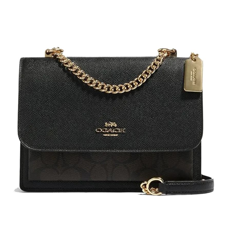 Coach Klare Crossbody Women's Crossbody Bag In Blocked Signature Canvas Black Brown