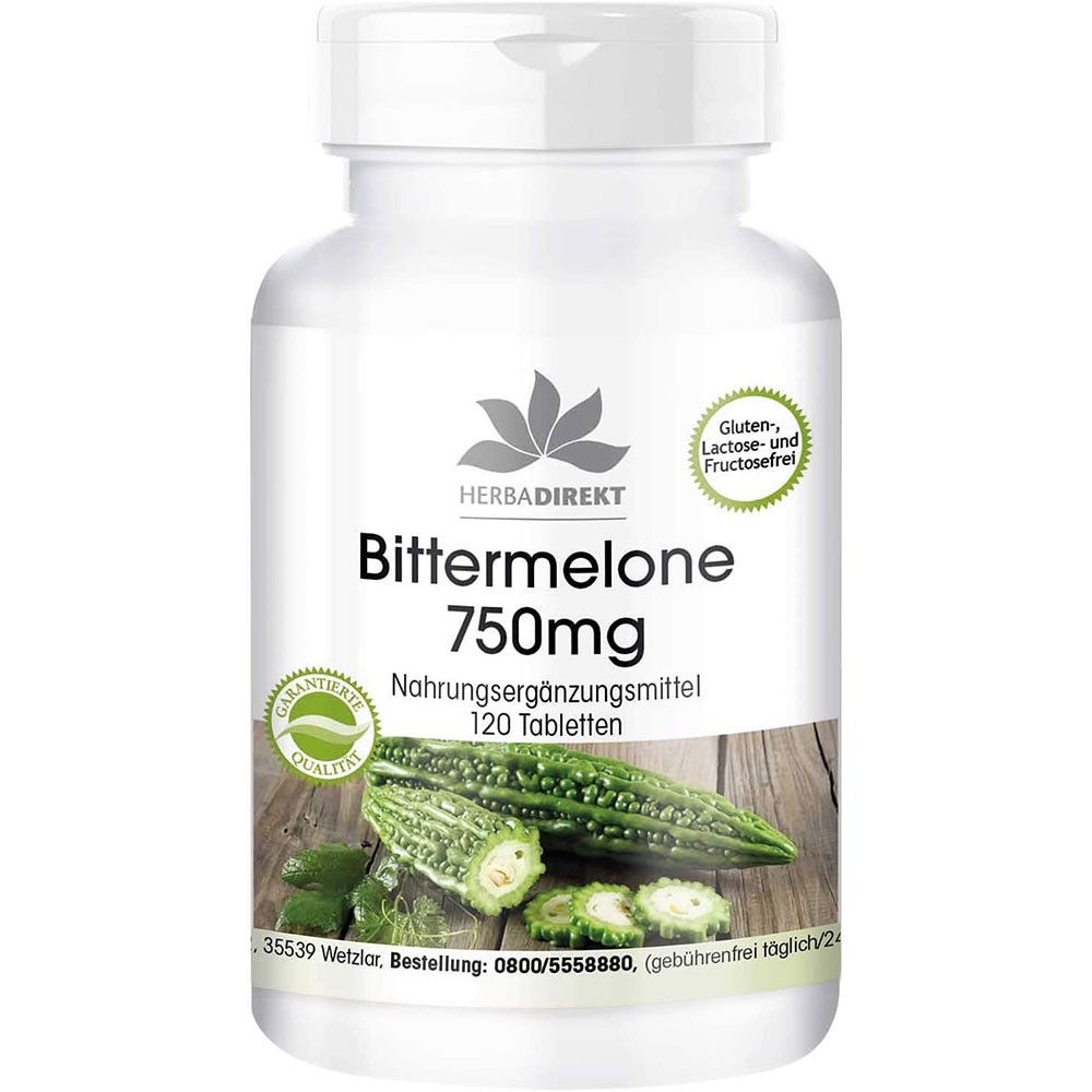 Dietary supplements Warnke Bittermelone Weight Loss Tablets 2092120 750mg, 120 Tablets, Bitter Melon Extract