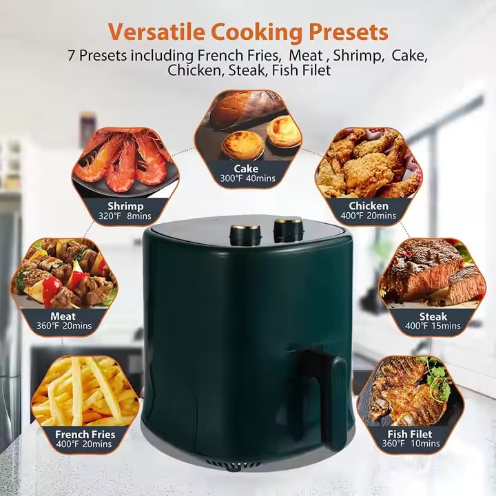 Factory Made High Quality 8l Overheat Protection Air Fryer With Light Indicator