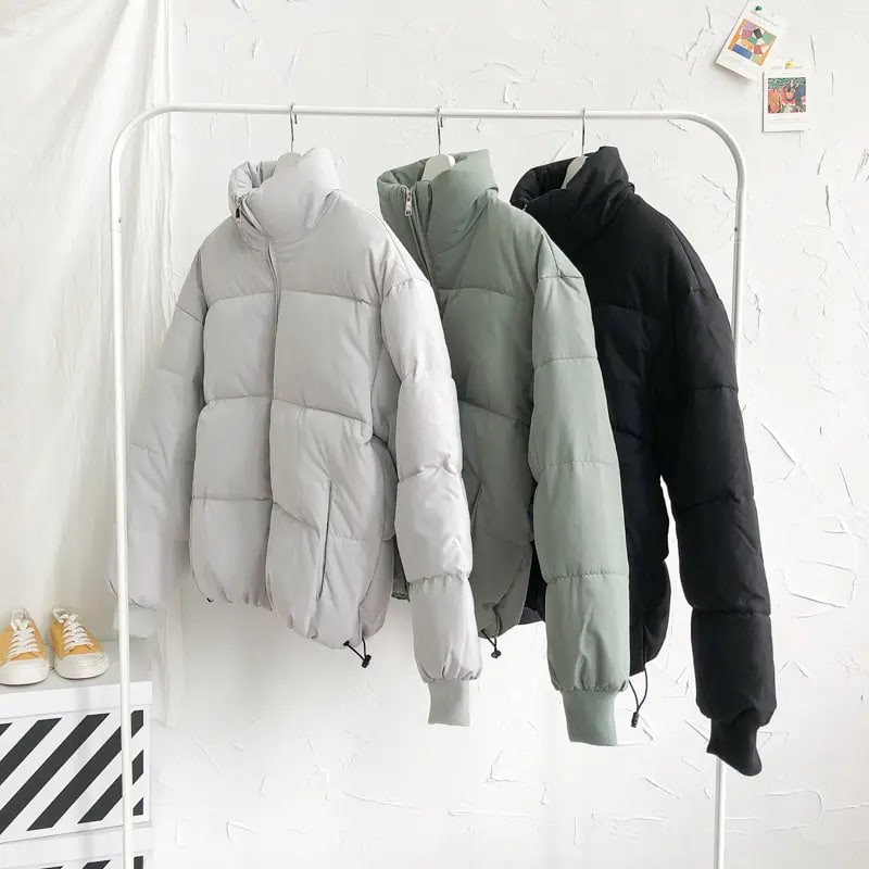 Men's Jackets 2022 Casual Fashion Short Motor Biker Bomber Puffer Jacket Coat Men Bubble Winter Coats