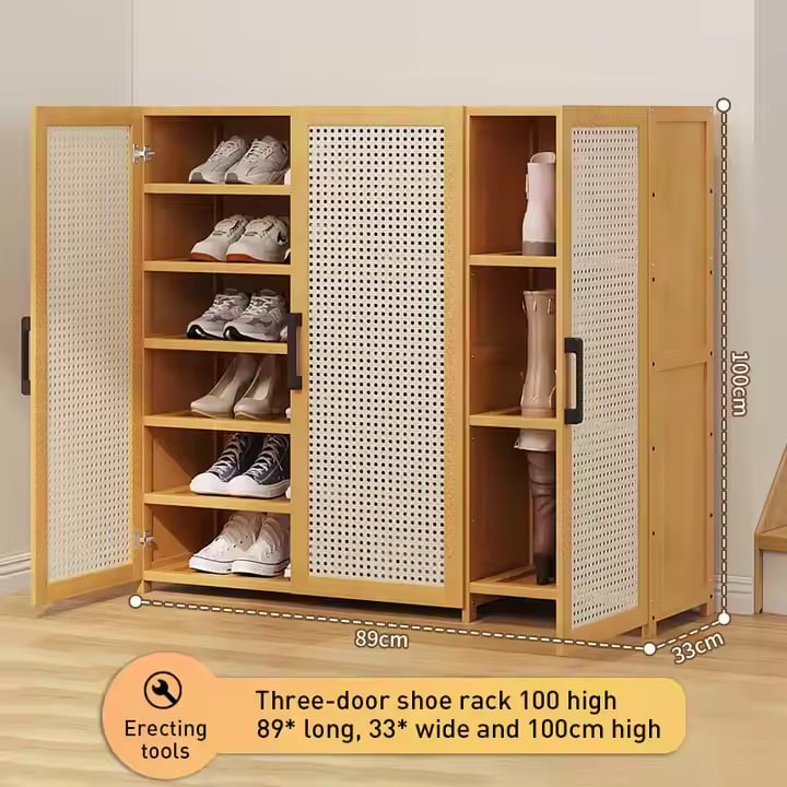 High Quality Shoe Rack Display Durable Multi Layer Space Saving Shoe Wood Cabinet Home Furniture Shoe Cabinet Storage Cabineta