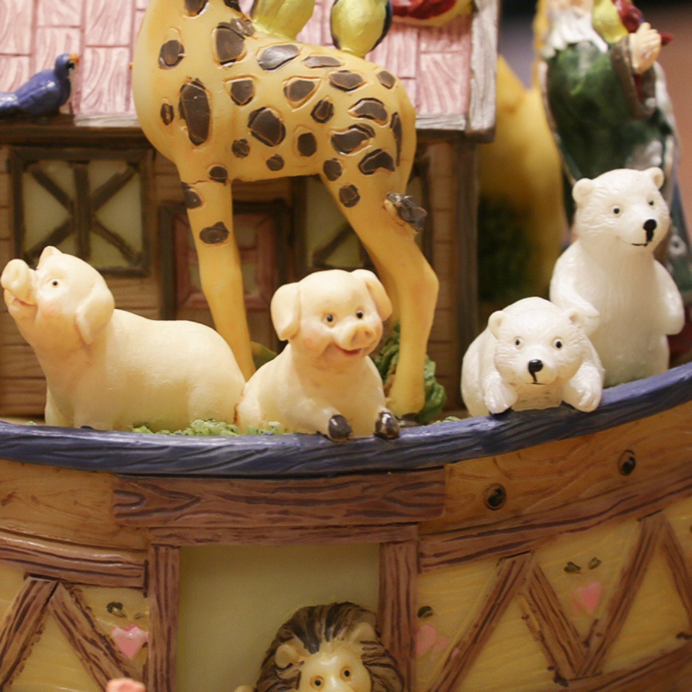 Noah's Ark Winding Music Box