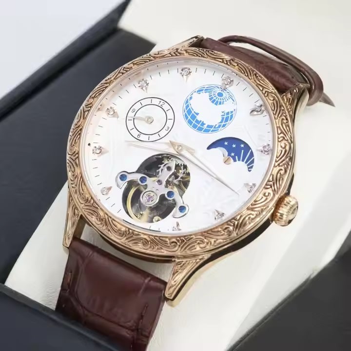 New Top Brand Waterproof Luxury Automatic Movement Mechanical Skeleton Sport Watch for Trendy Men