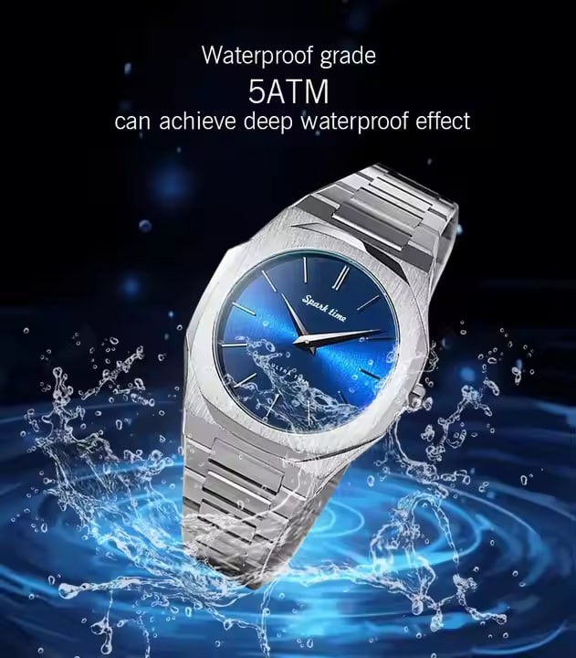 Japanese movement Waterproof sapphire Wristwatch Luxury 316L Stainless Steel 40mm Quartz Ultra-thin watch for man OEM ODM