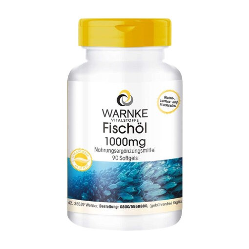 Warnke Fischol Fish Oil 1000mg 43009 – 30% Omega-3 Fatty Acids (EPA and