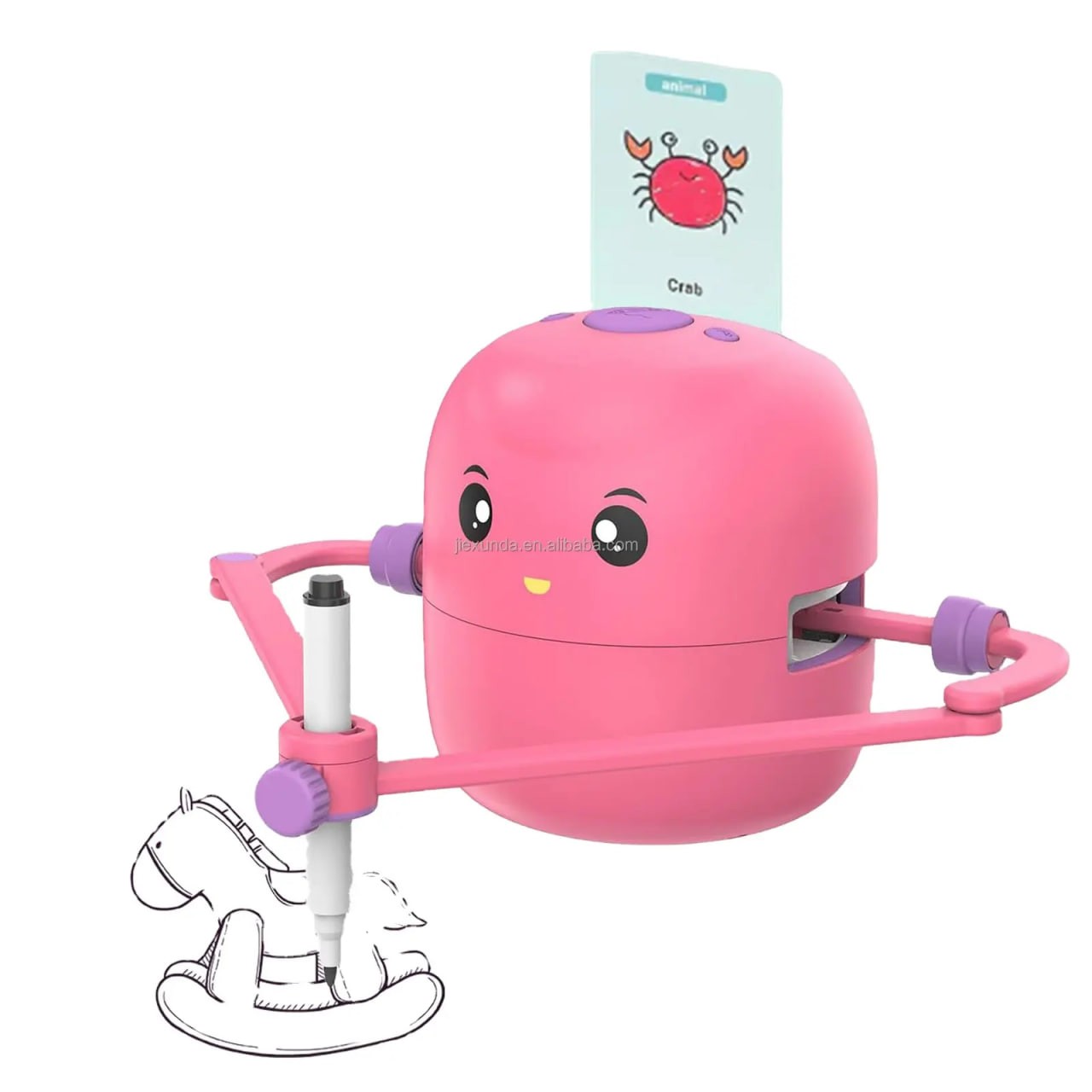New Item Automatic Robot Automatic Children's Toys Intelligent Primary Educational Flash Card Learning with Drawing Wholesale