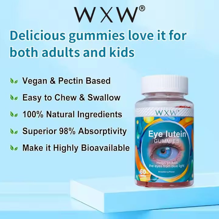 Wxw Stock Zeaxanthin Eye Lutein Gummies Eye Lutein Gummies Bilberry Fruit Extract Vitamin a Eye Lutein Gummy