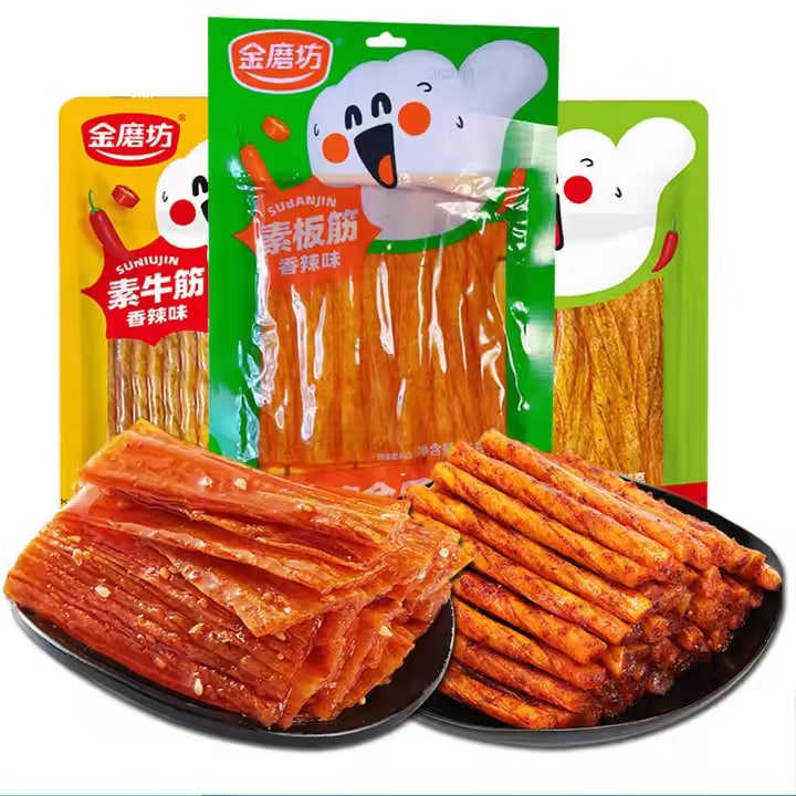Wholesale Chinese Spicy Food Exotic Snacks Spicy Gluten Spicy Strip Snacks Asian Snacks