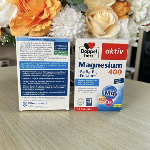 Magnesium 400, B1, B6, B12 + Folate Supplement Tablets